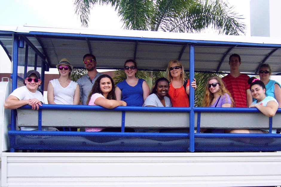 Volunteers on a ride